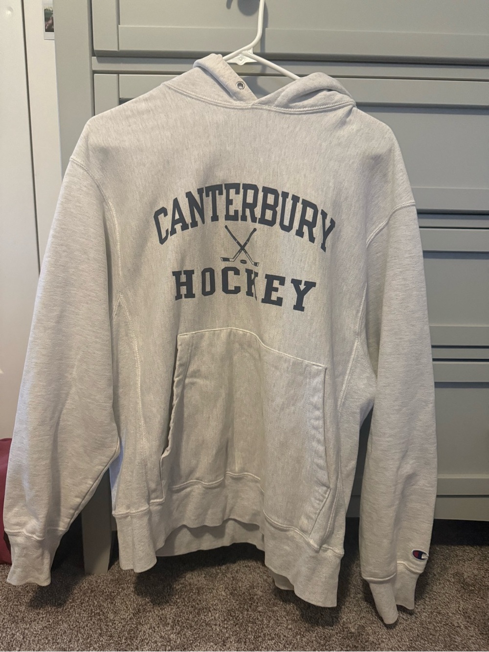 Champion Light Gray Reverse Weave Hoodie